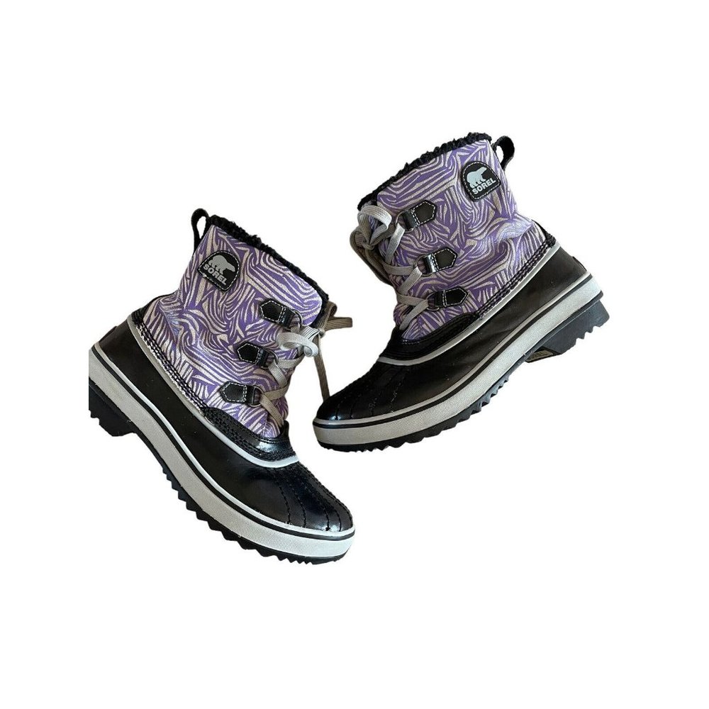 Sorel Kids Purple and Black Rain & Snow Boots